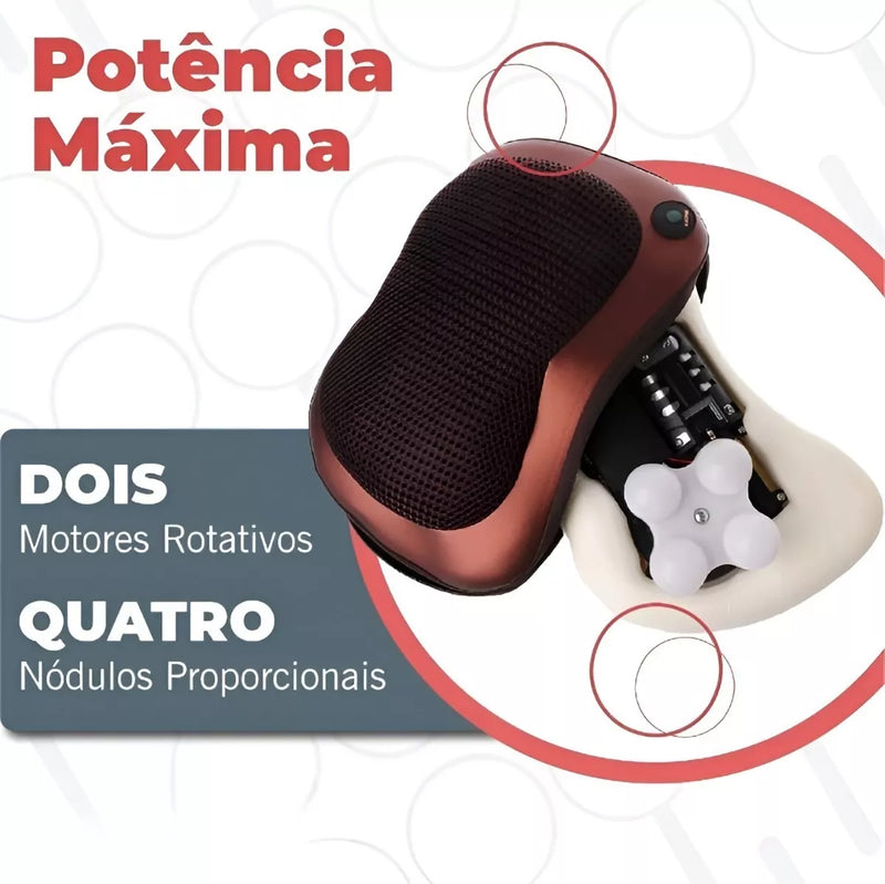 Travesseiro Massageador Elétrico | Pescoço e Lombar
