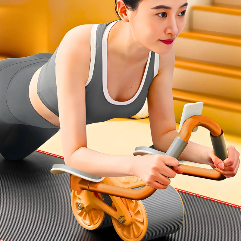 Roda Abdominal com Rebote | Ergonômica + Tapete