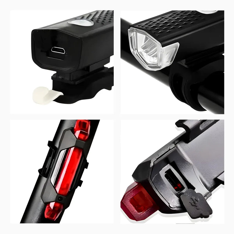 Kit Luz para Bicicleta | LED USB + À Prova D’Água